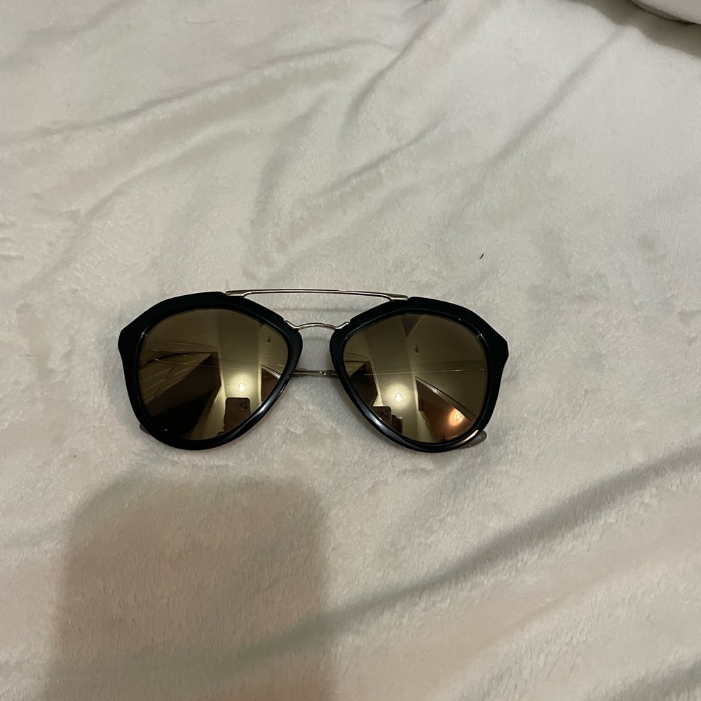 Beautiful Prada Black and Gold Sunglasses - Picture 13 of 14